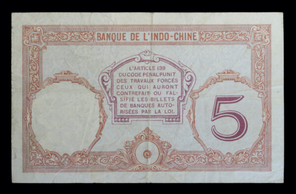 Tahiti five francs 1927