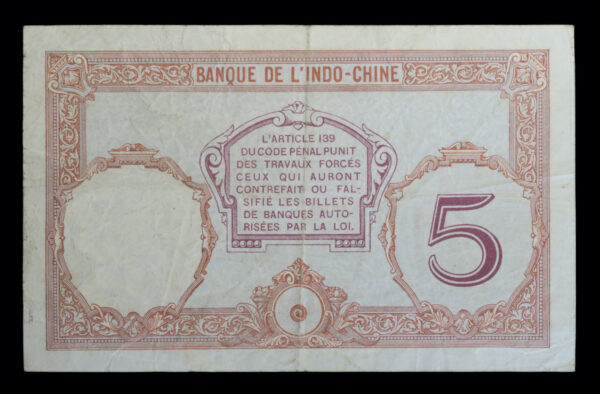Tahiti five francs 1927
