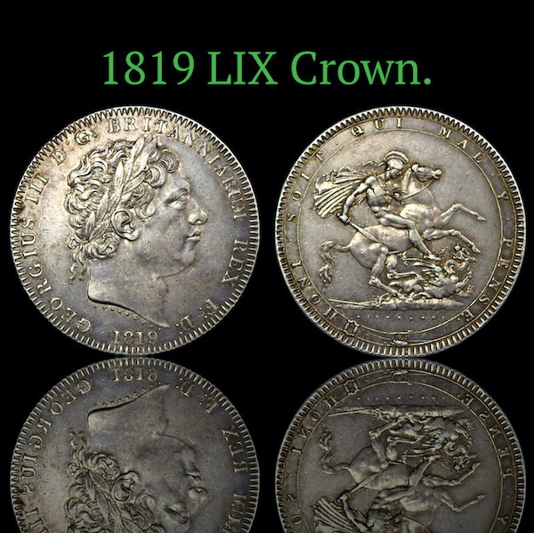 Lovely high grade george third silver crown 1819