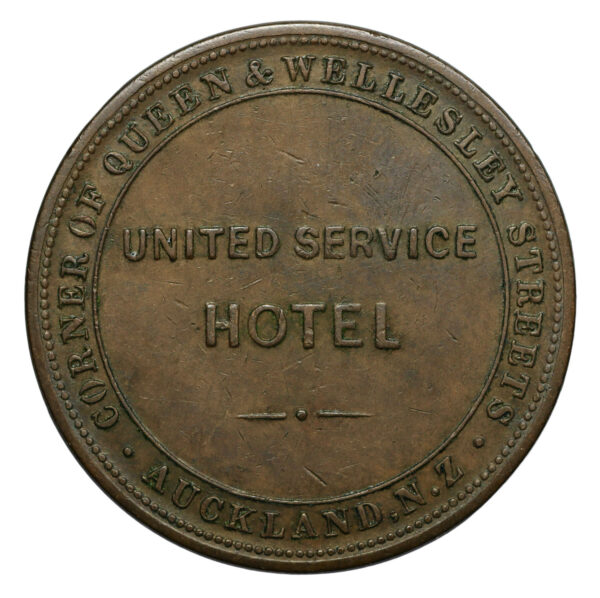 Auckland colonial era hotel token