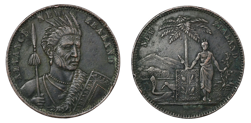 New zealand milner and thompson penny token 1881