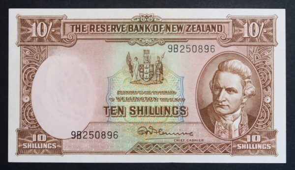 Fleming signature ten shillings banknote high grade