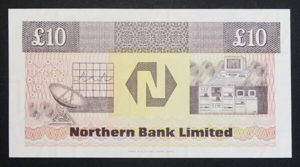 northern bank limited 10 sterling pounds banknotes