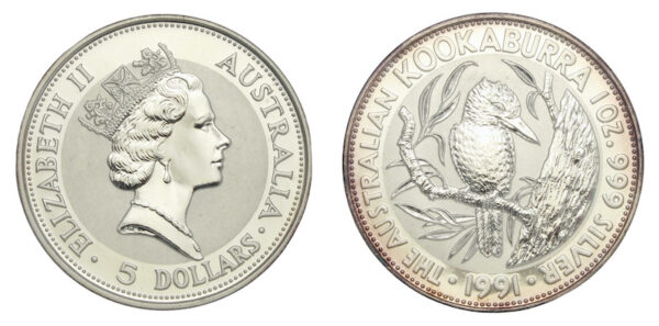 Australian kookaburra coin 1991