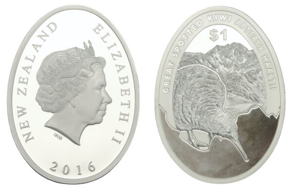 Unusual egg shaped bird coin