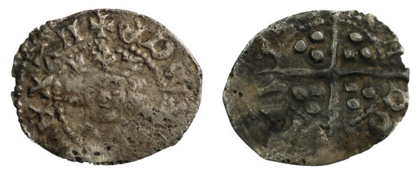 Hammered farthing edward first