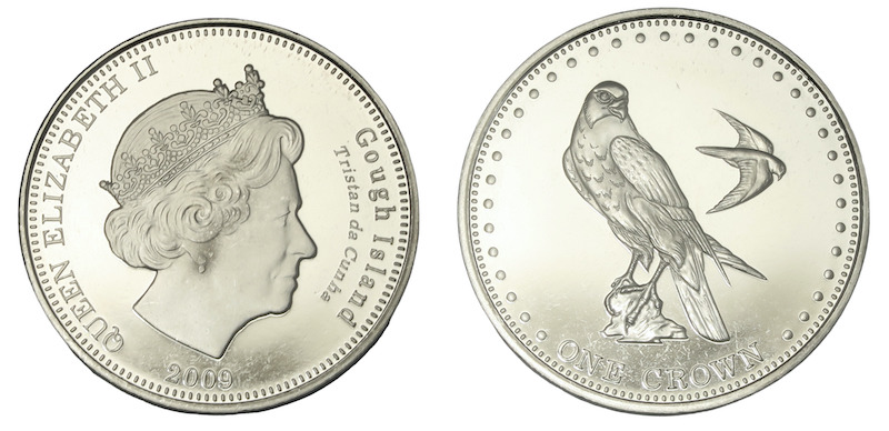 Gough island crown coin