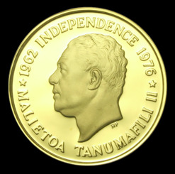 Western samoa gold proof coin