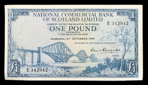 National commercial one pound edinburgh 1959