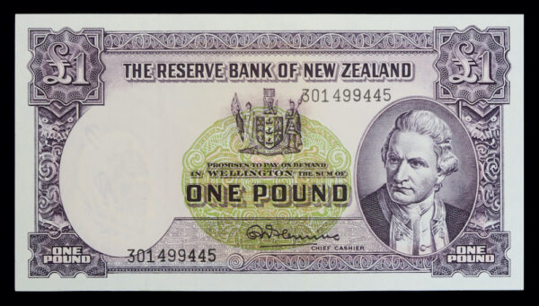 New zealand one pound remainder note