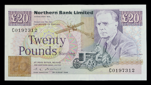 Twenty pounds northern bank ireland 1988