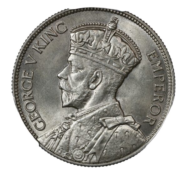 Crowned bust george fifth 1933 florin from New Zealand