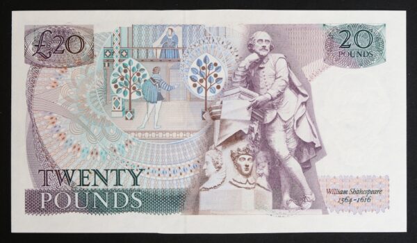 England twenty pounds 1984 to 1988