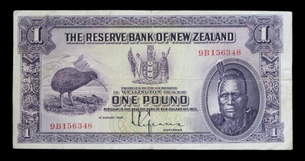 New zealand one pound 1934