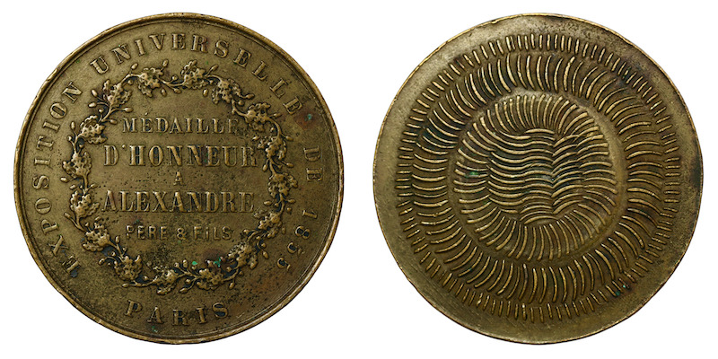 Paris exposition universal medallion 1855