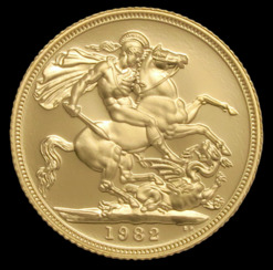 Beautiful gold sovereign for sale 1982 proof