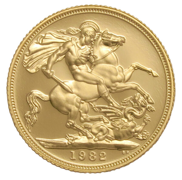 Beautiful quality gold coin 1982 proof sovereign
