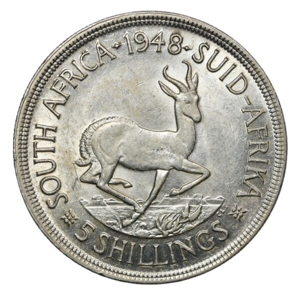 Springbok five shillings coin 1948