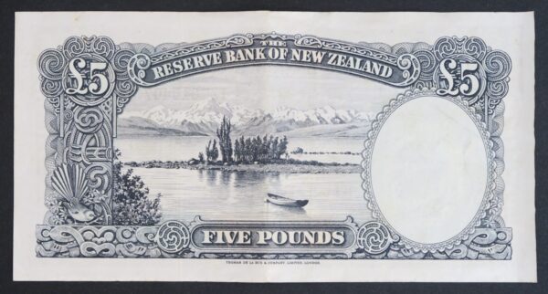 New zealand last prefix 5 pounds note 1967