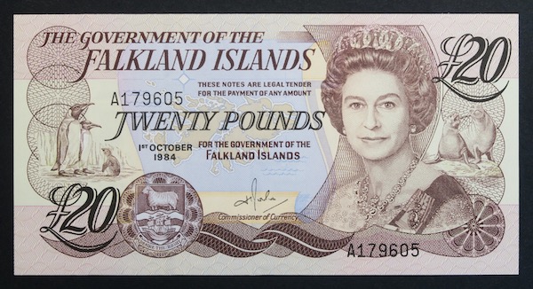 British falkland islands paper banknotes