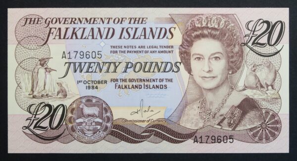 Falklands islands 20 pounds 1984