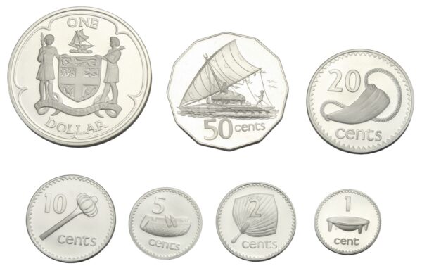Fiji sterling silver coin set 1976