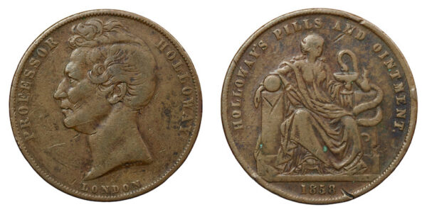 Professor holoway penny token 1858