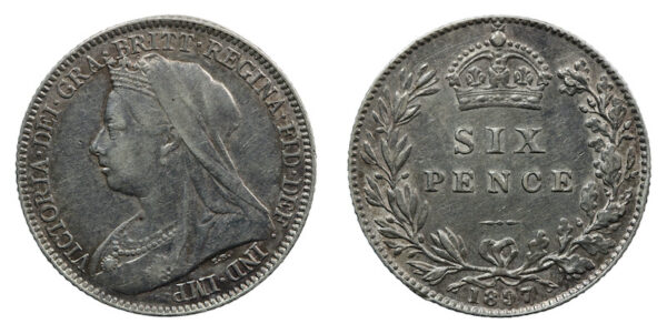 1897 sixpence
