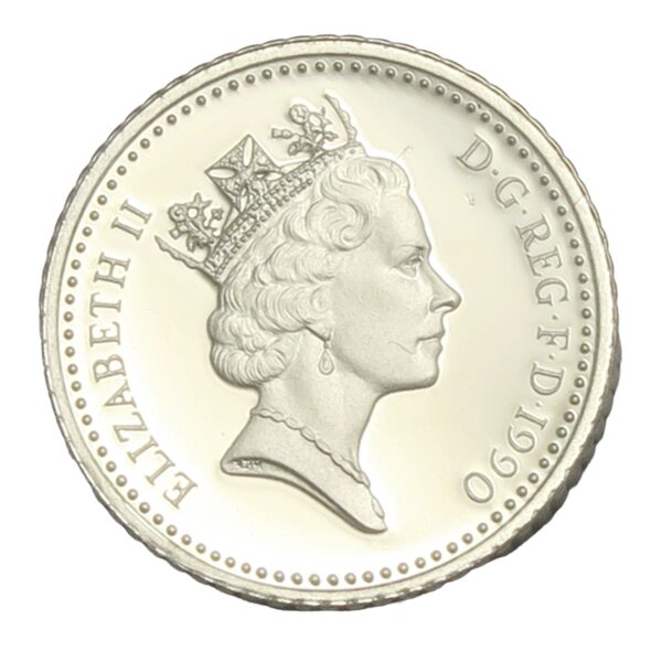 British piedfort 5 pence 1990