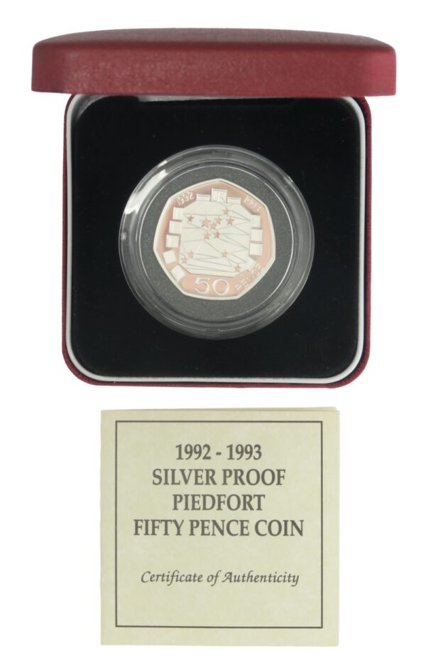 proof piedfort coin fdc