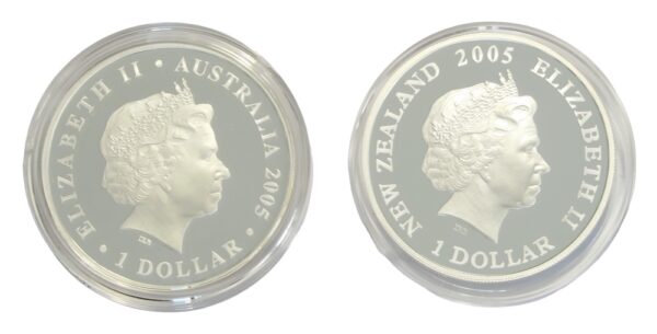 Anzac silver proof coins with colour
