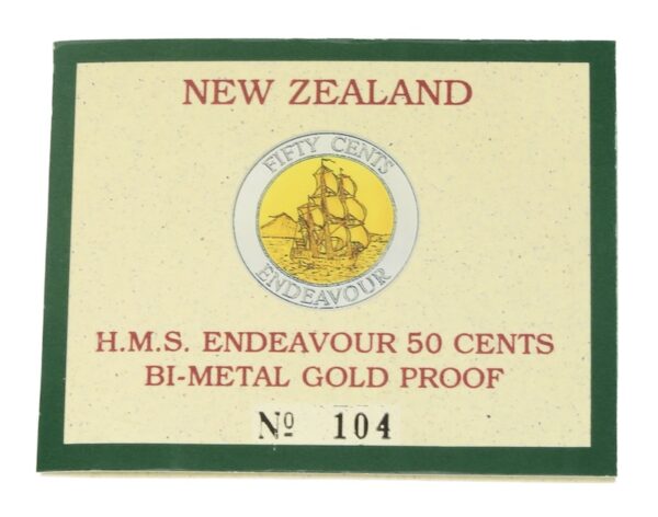 New zealand first bi metal gold coin