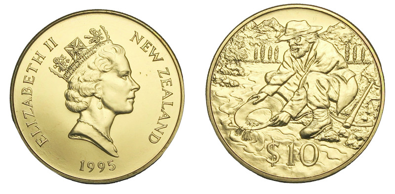 New zealand gold rush coin 1995