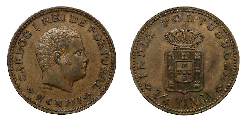 Quarter tanga portuguese india 1903
