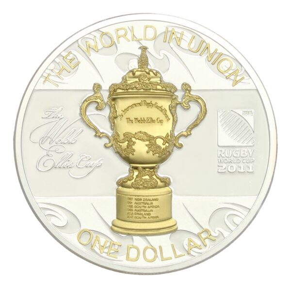 Webb ellis rugby cup coin 2011