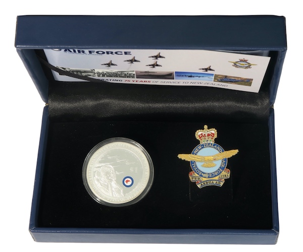 New Zealand air force 75 years coin set