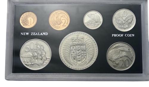 New zealand 1973 proof coin set