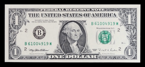 United states dollar banknote 1995