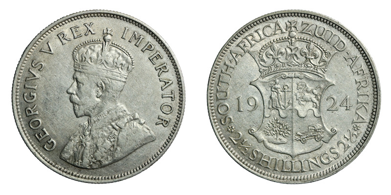 South africa two and a half shillings 1924