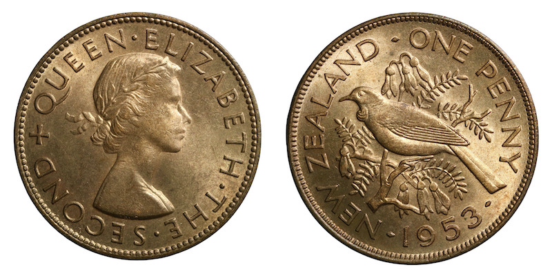 New zealand tui penny 1953