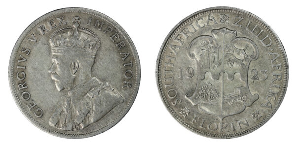 South africa two shillings 1923