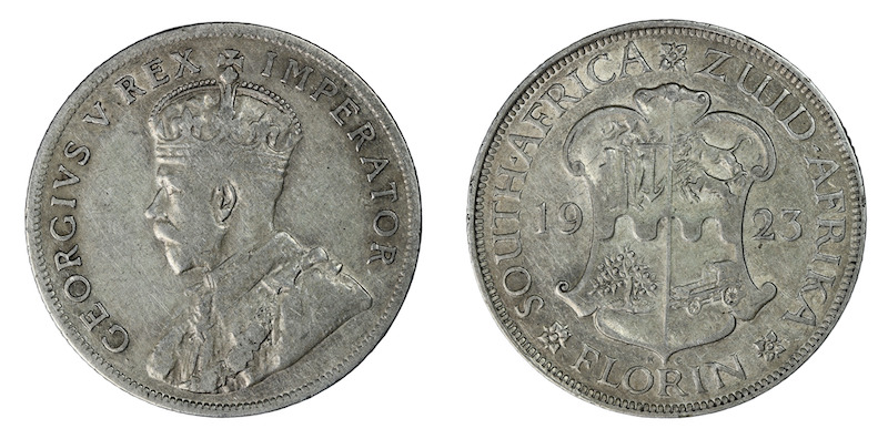 South africa two shillings 1923