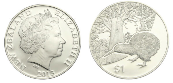 2013 kiwi treasures silver proof coin
