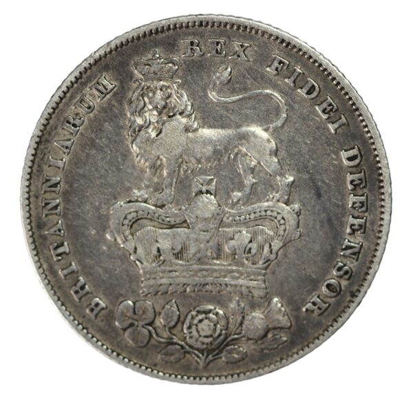 1825 shilling lion on crown