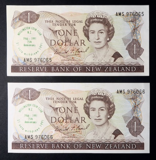 Queen elizabeth new zealand scarce banknotes