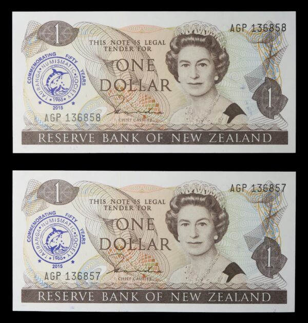 Tauranga overprint one dollar 2015