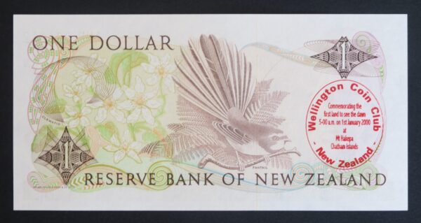 New zealand unofficial over print millennium commemorative one dollar notes