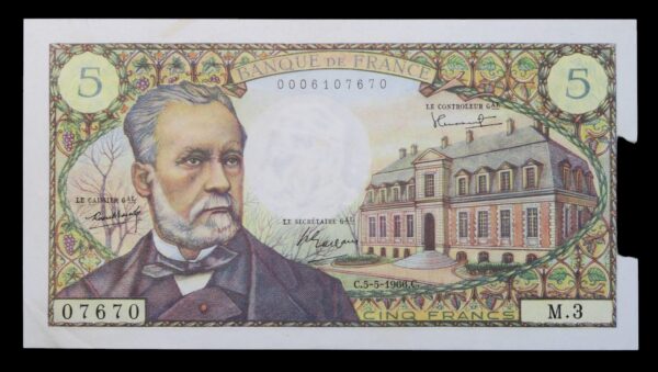 French Louis pasteur banknote 1966