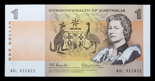 Australia dollar note 1966
