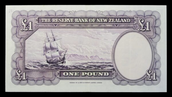 Captain cook pound note from new zealand 1953